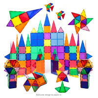 PicassoTiles 100 Piece Set 100pcs - Magnet Building Tiles Clear Magnetic 3D Building Blocks Construction Playboards, Creativity beyond Imagination, Inspirational, Recreational, Educational Conventional